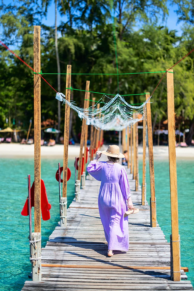 Pier at Ao Phrao Beach on Koh Kood island in Thailand
