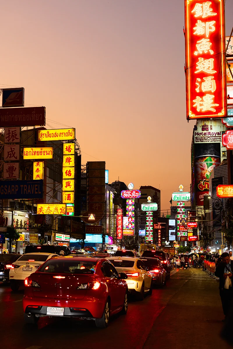 Chinatown at night Bangkok Itinerary