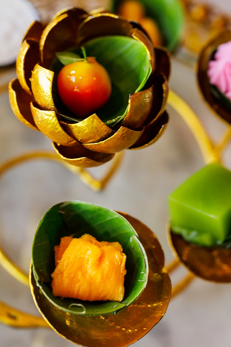 Traditional Thai desserts at Gingerbread House in Bangkok