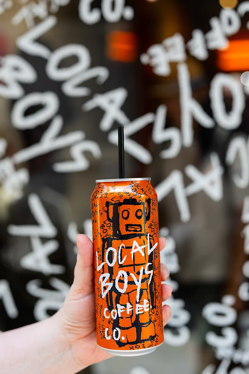Iced coffee from Local Boys Coffee Co. in a can