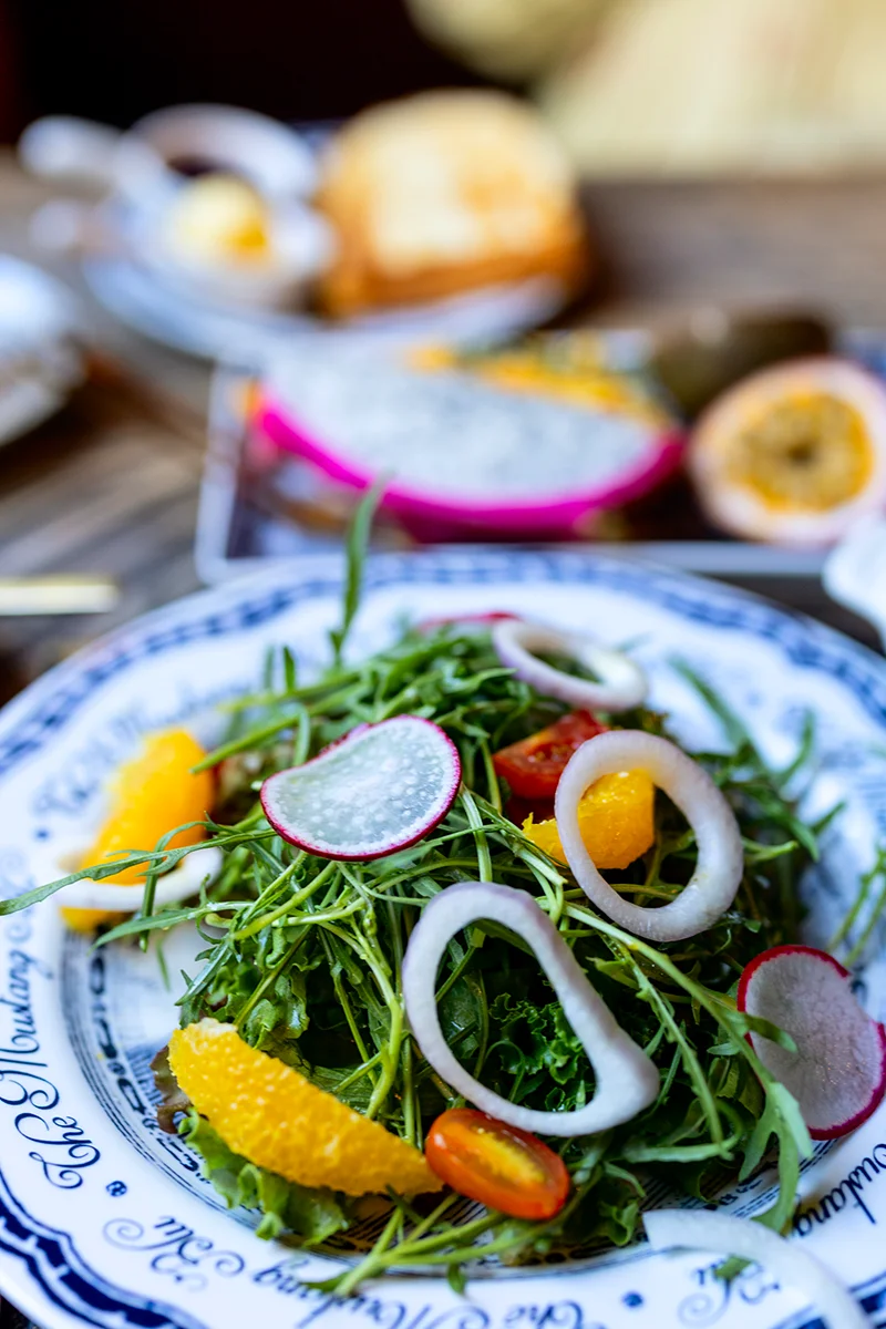 Colorful salad with fresh ingredients.