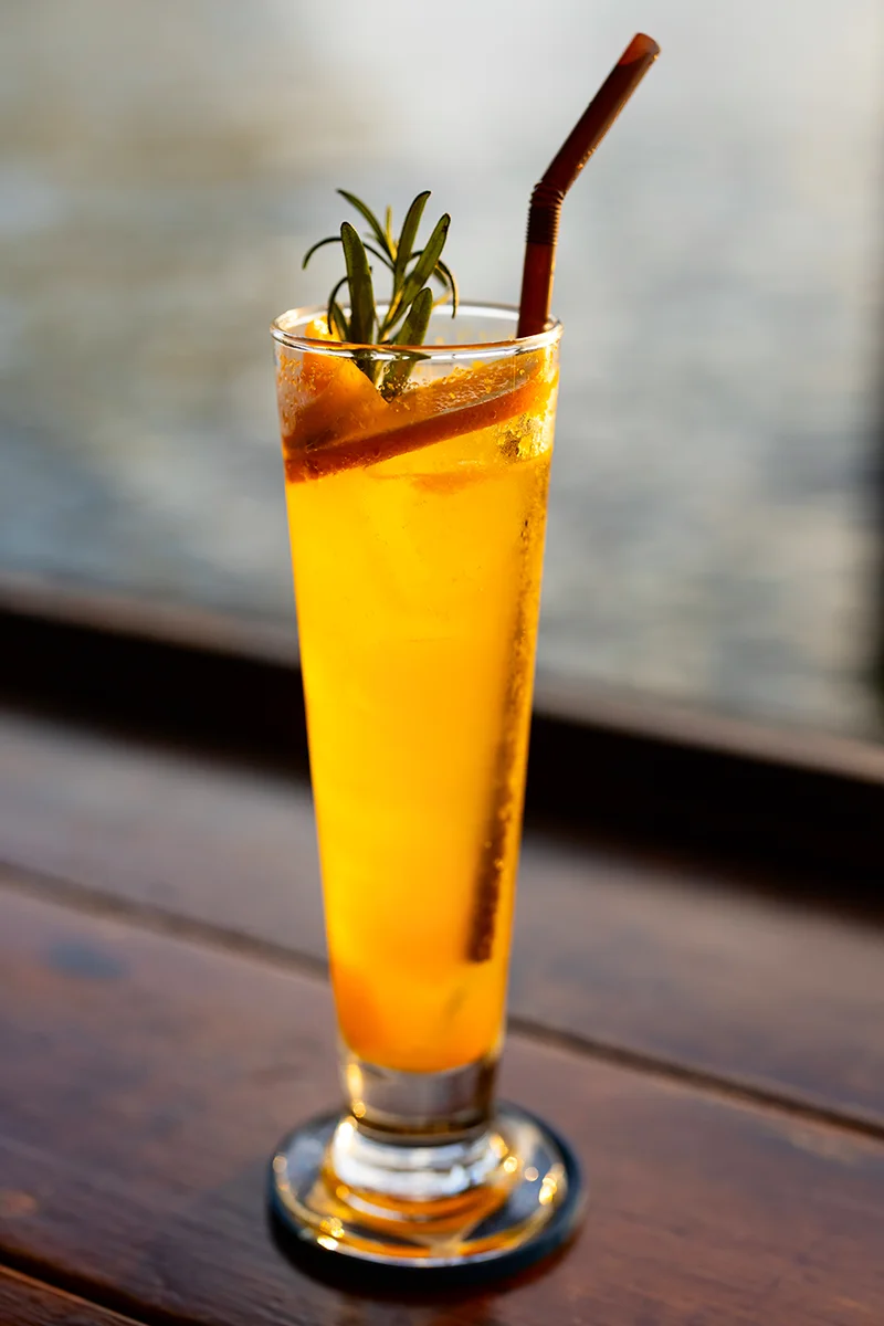 Tropical cocktail at Naam 1608 restaurant in Bangkok