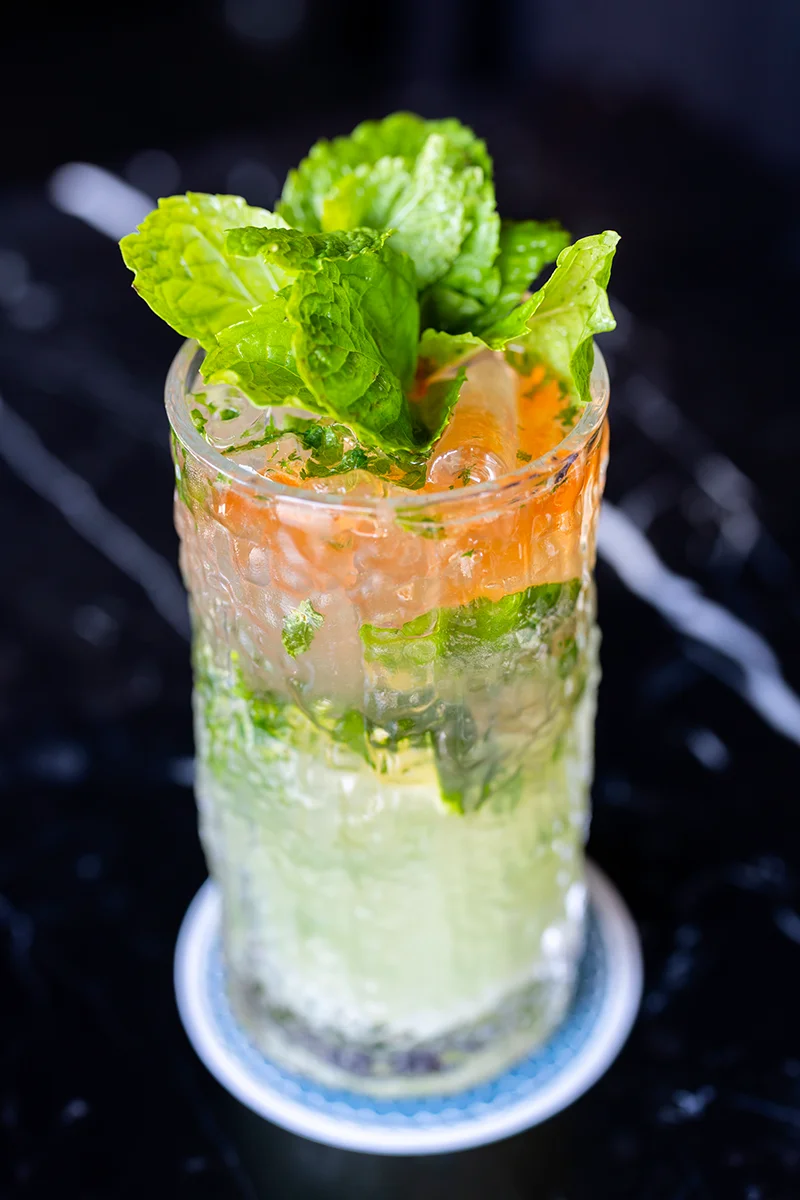 Refreshing mint and citrus cocktail
