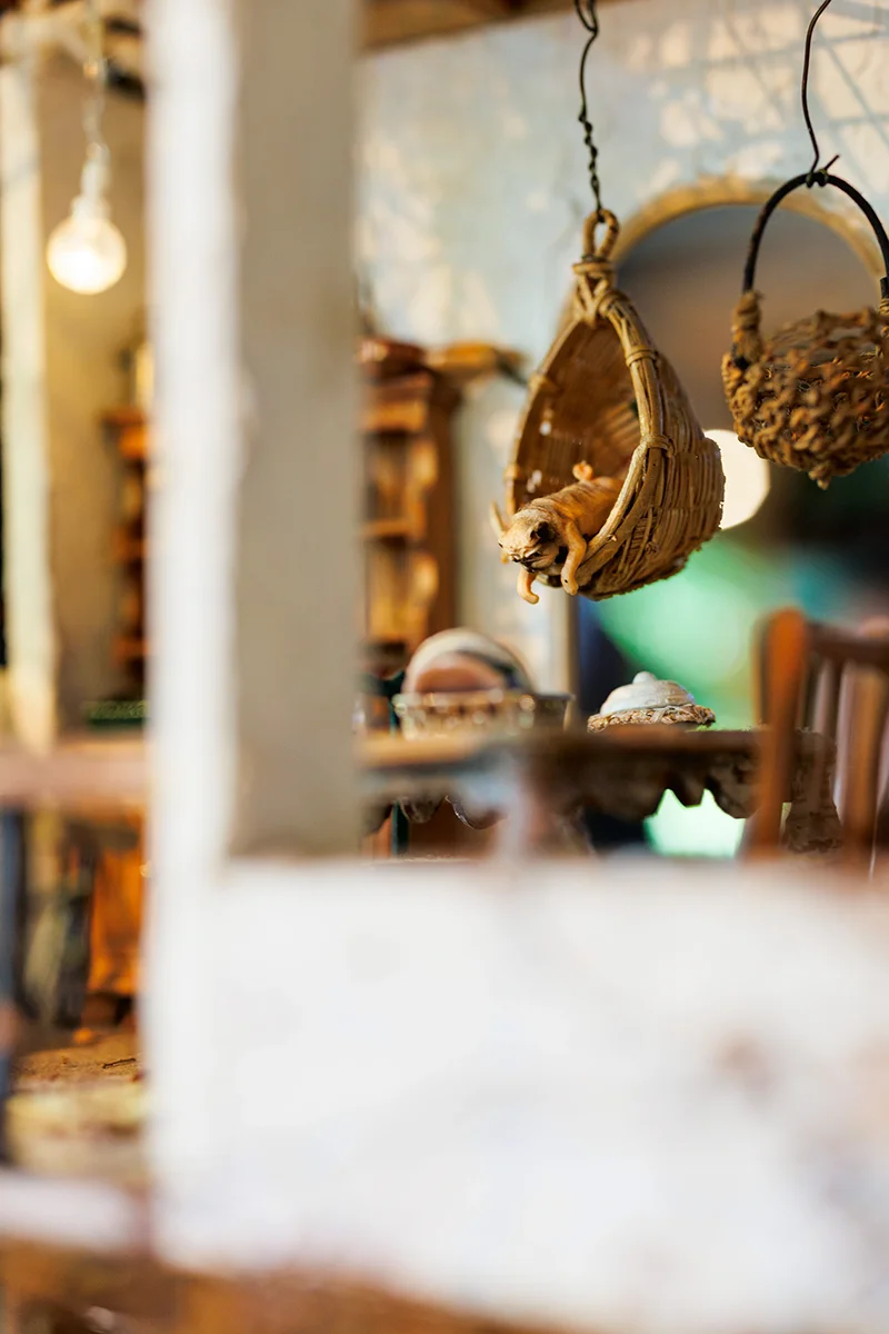 Decor details of Wallflowers Cafe in Bangkok - tiny dollhouse