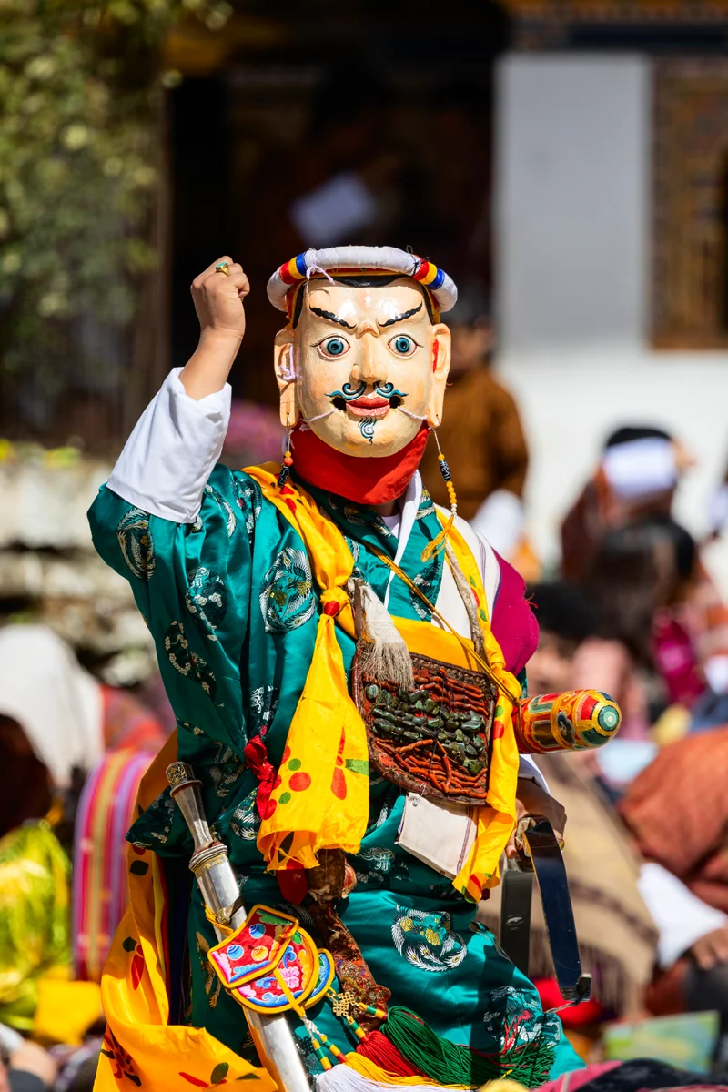 Mask dance at Bhutan festival