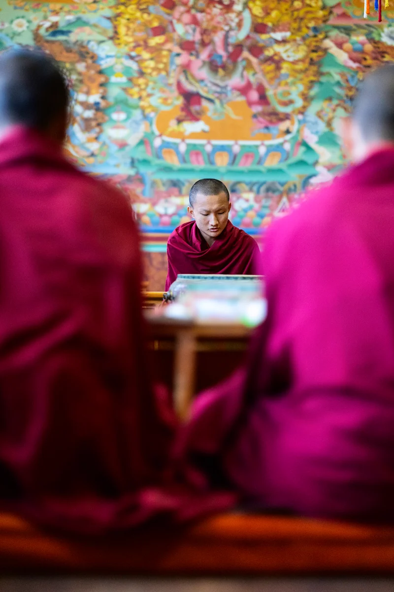 Buddhist monk in a temple