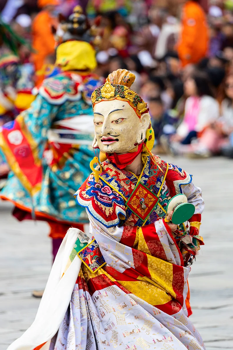 Vibrant mask dance at Thimphu Tshechu festival