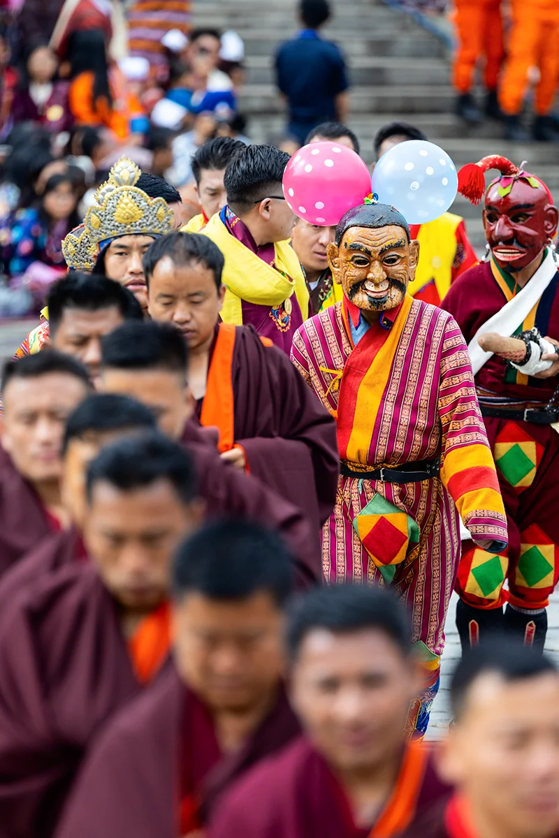Clown Atsara at Thimphu Tshechu Bhutan festival