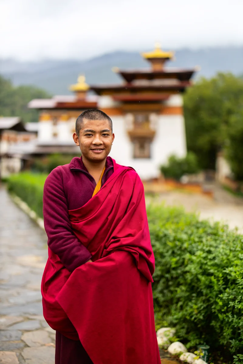 Monk in Bhutan
