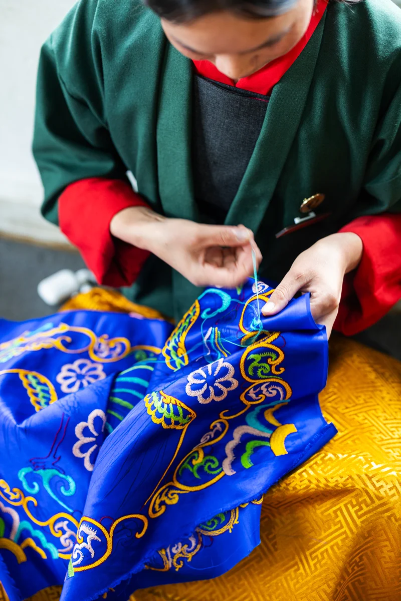 Bhutan traditional arts and crafts - embroidery