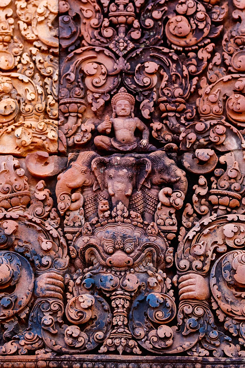 Cambodia itinerary - Intricate details of Banteay Srei temple