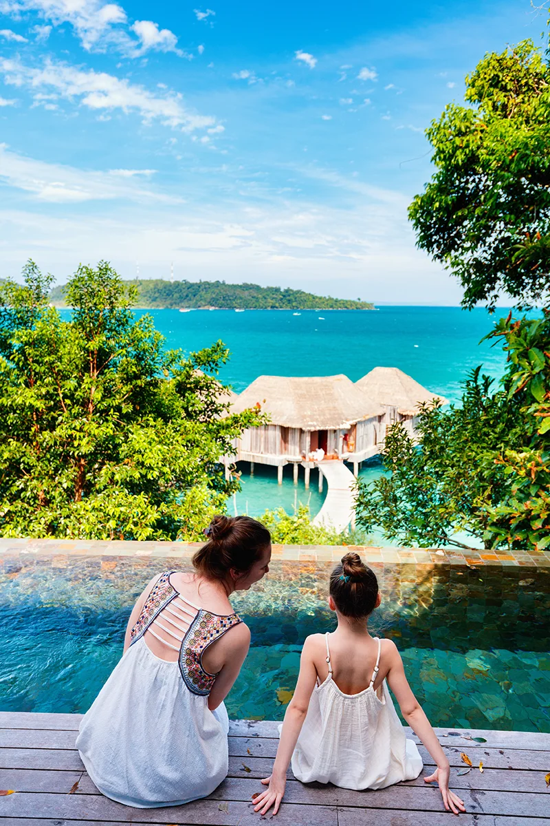 Family at Song Saa Private Island during Cambodia itinerary