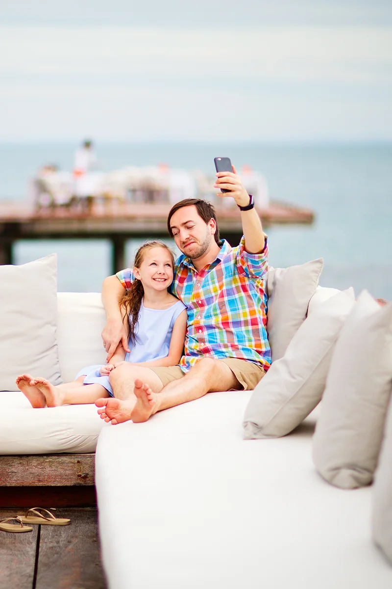 Family at Song Saa luxury resort Koh Rong Cambodia
