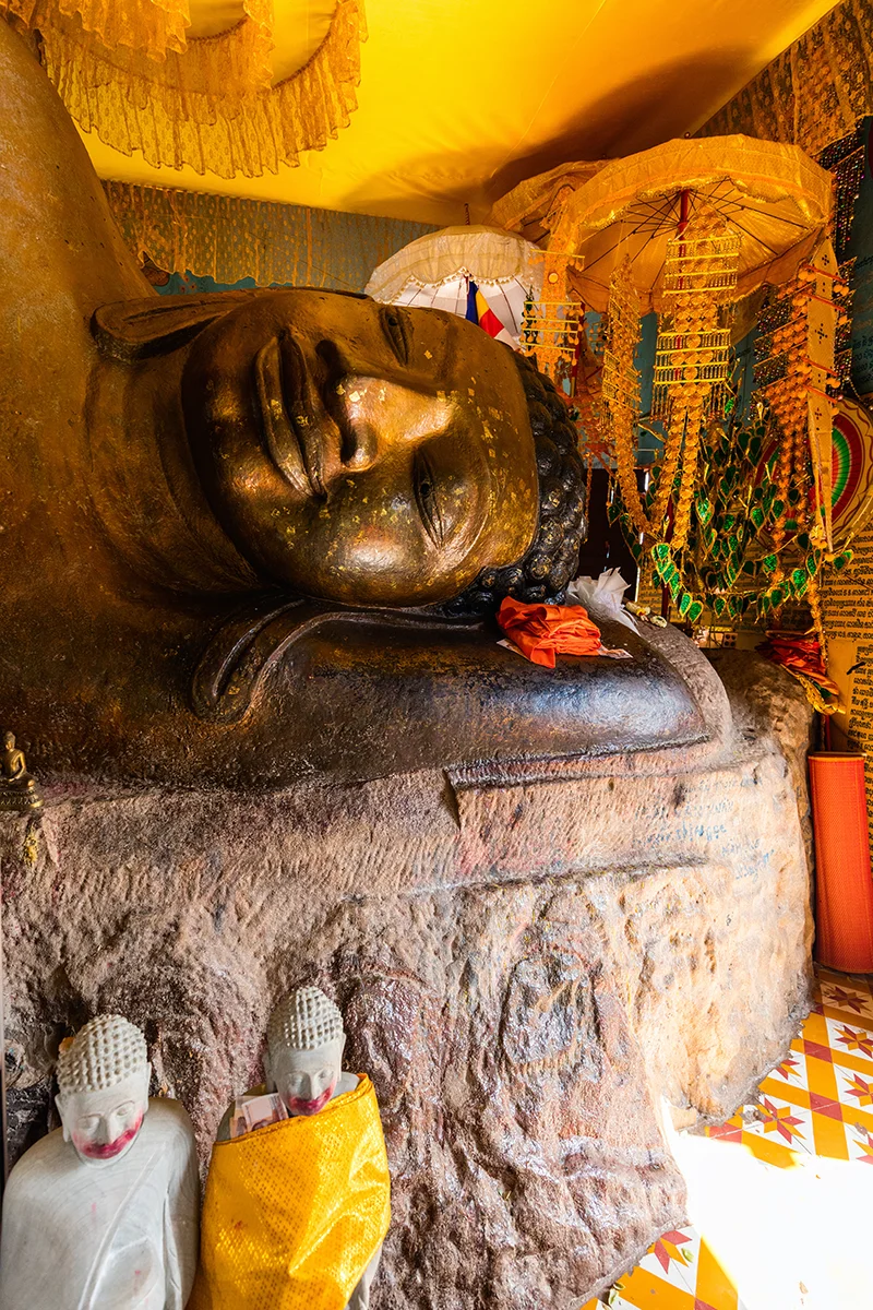 Cambodia itinerary reclining Buddha statue at sacred Phnom Kulen temple