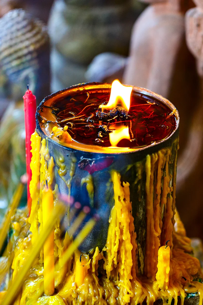 Cambodia itinerary Phnom Kulen temple candles