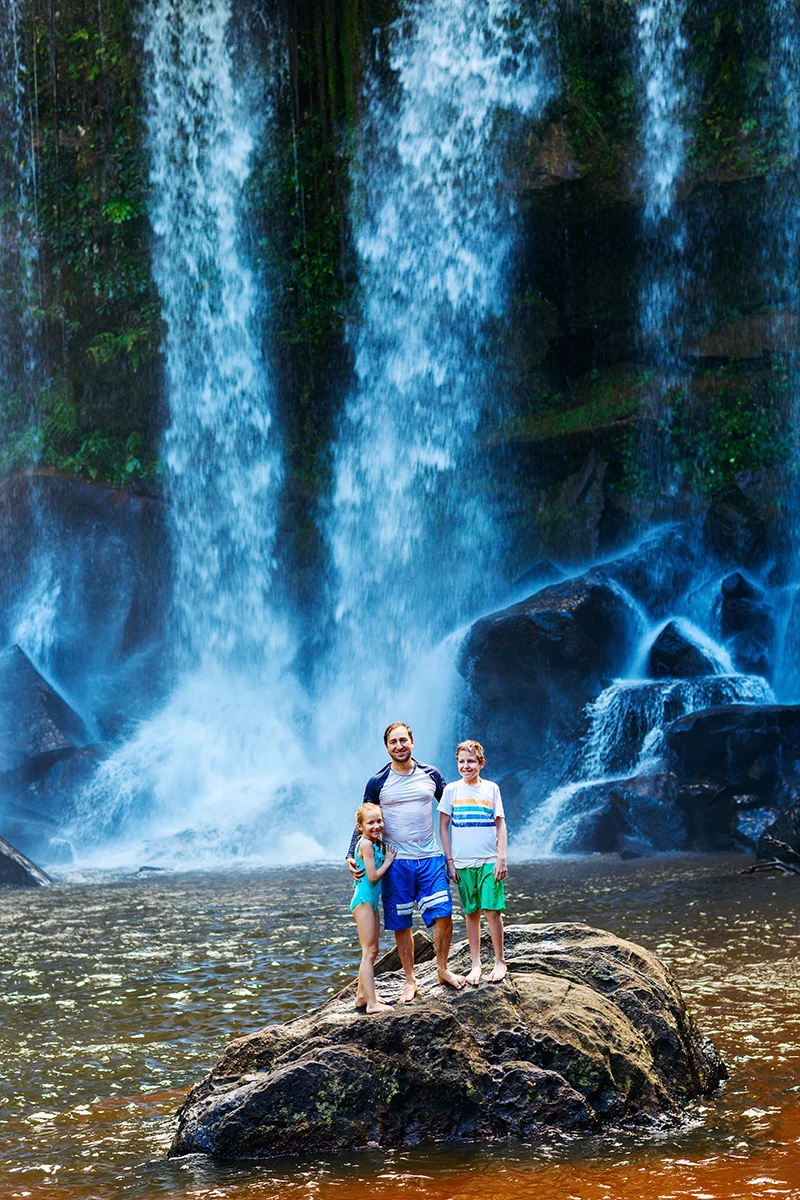 Phnom Kulen waterfall in Cambodia
