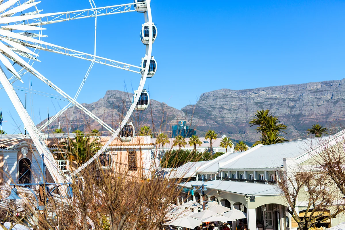 V&A Waterfront and Cape Wheel in Cape Town South Africa