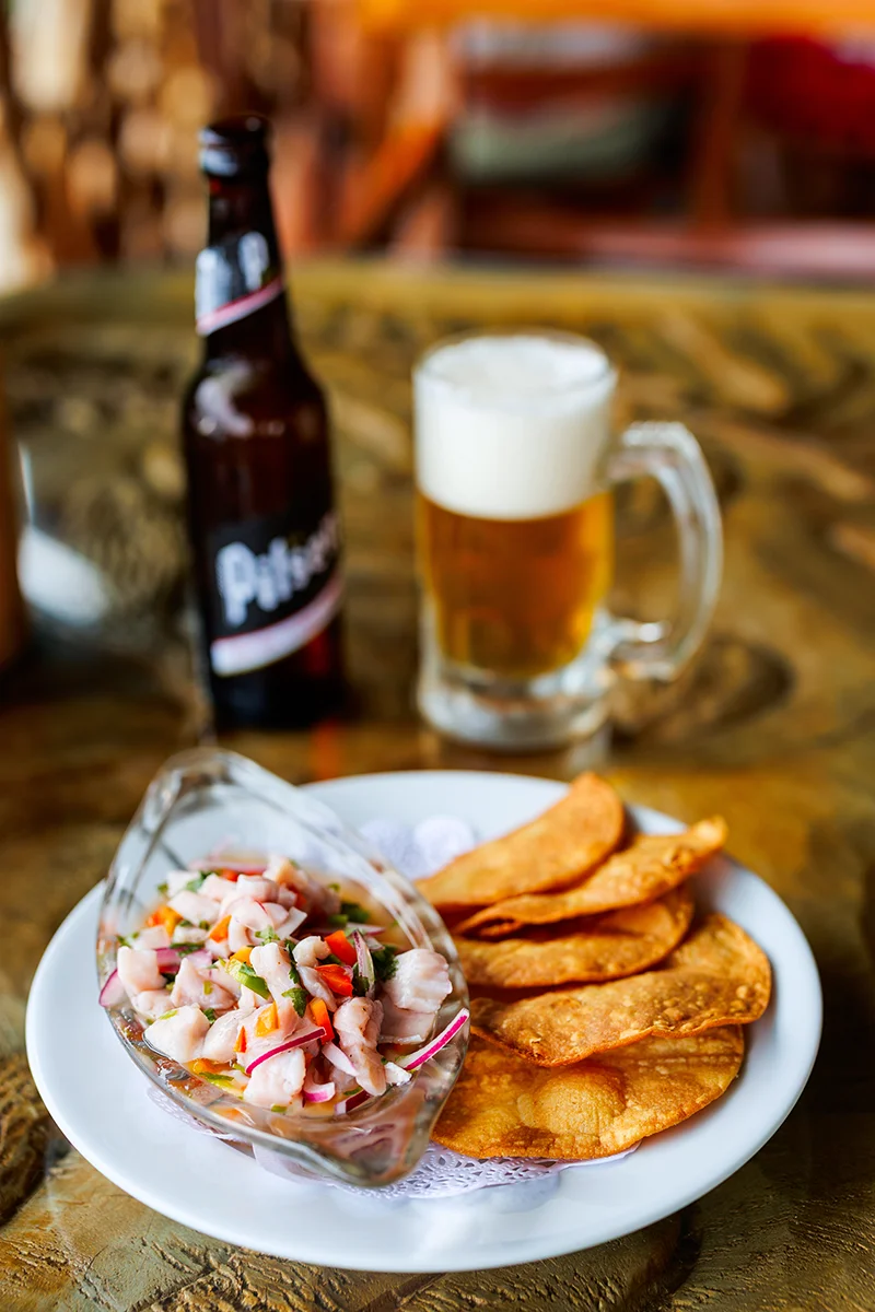 El Avion restaurant in Manuel Antonio - ceviche
