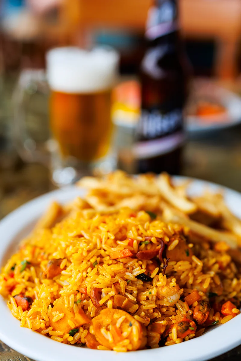 El Avion restaurant in Manuel Antonio - seafood rice