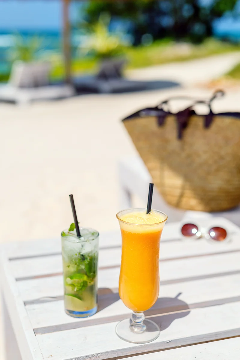 Drinks derved at beach resort on Kenya's coast