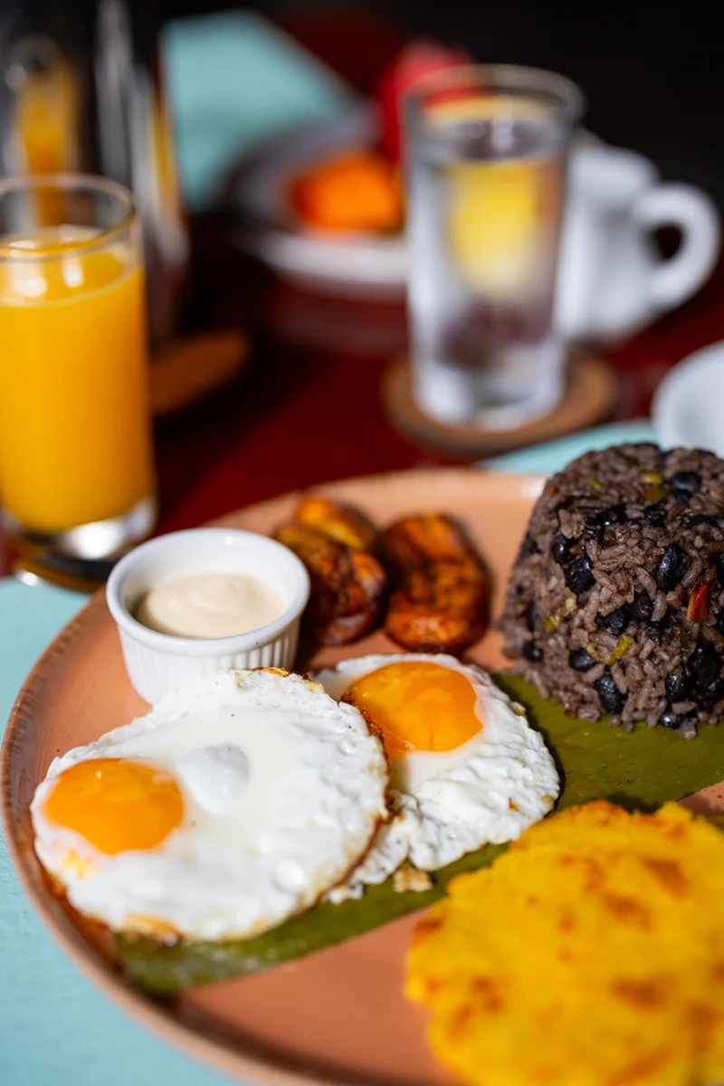 Traditional Costa Rican breakfast at Finca Rosa Blanca