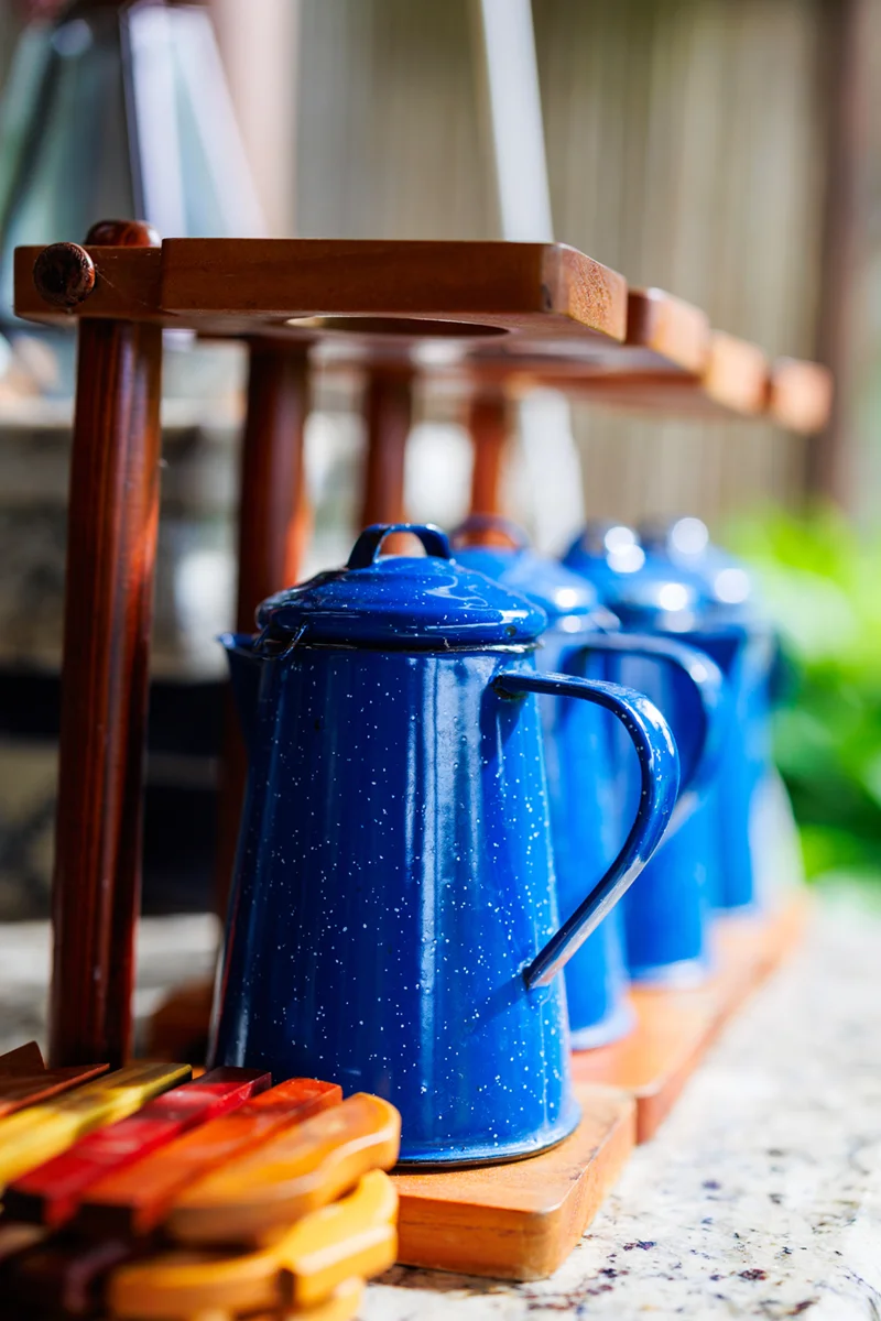 Fresh coffee at Finca Rosa Blanca hotel in Costa Rica