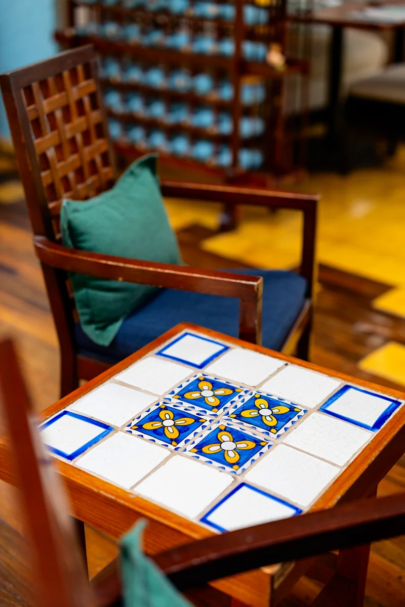 Interior details at Finca Rosa Blanca hotel in Costa Rica