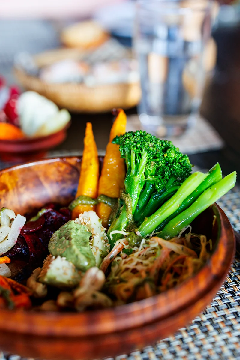 Colorful bowl of fresh vegetables