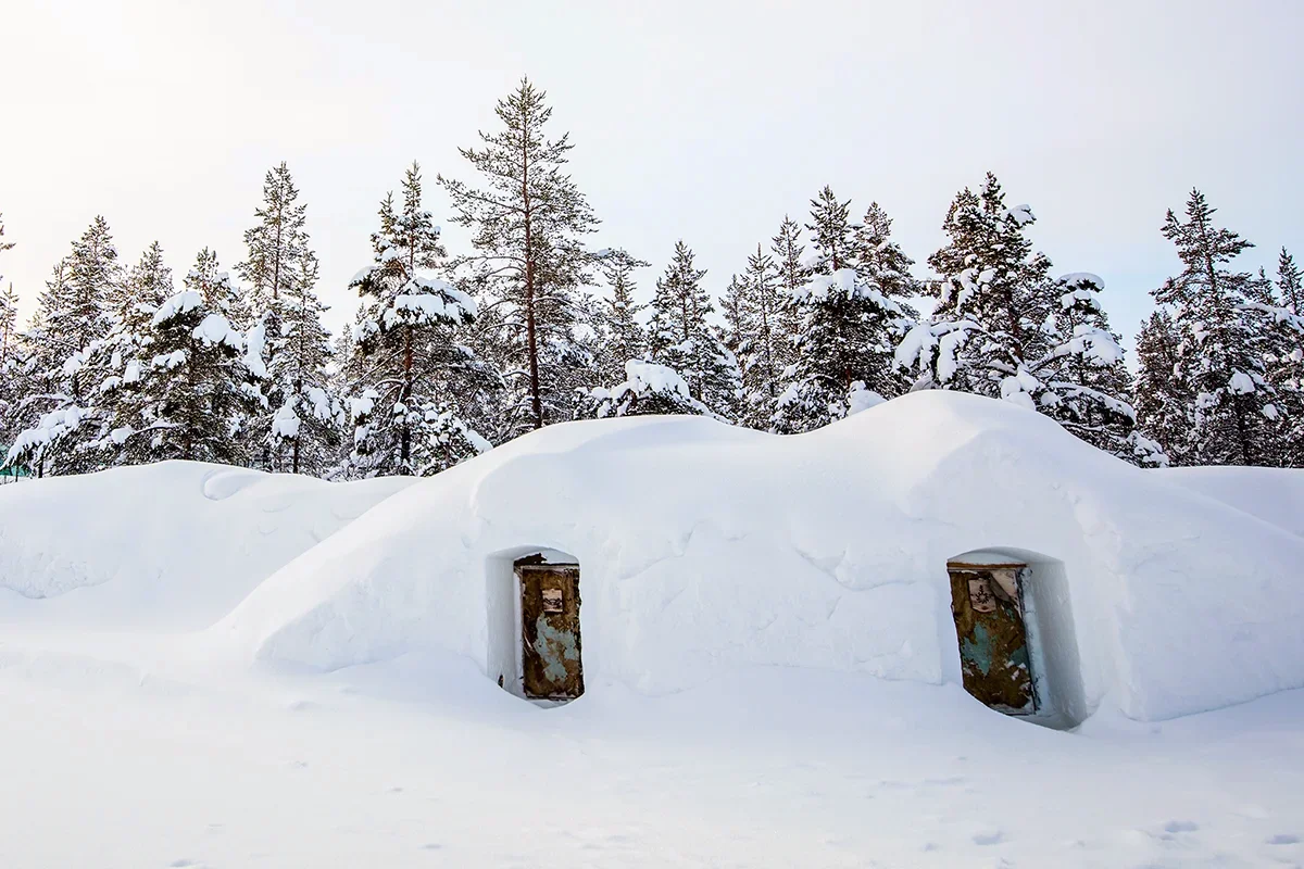 Unique snow igloos at Kakslauttanen Arctic Resort in Finland