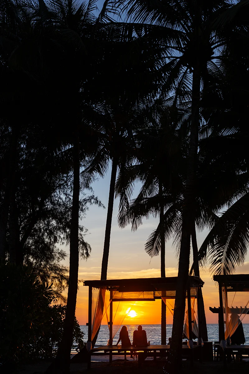 Sunset at Klong Chao Beach on Koh Kood island in Thailand