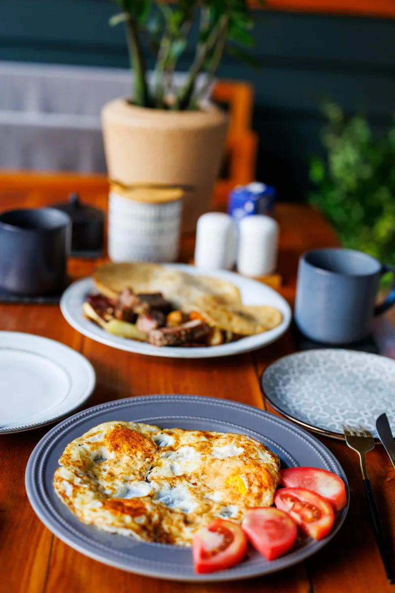 Home-cooked breakfast at La Caravana