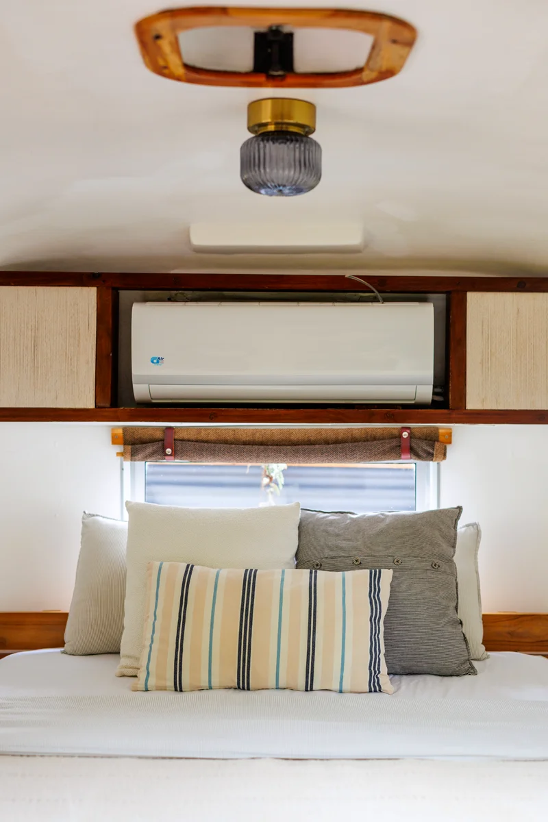 Bedroom interior of Avion at La Caravana hotel in Costa Rica