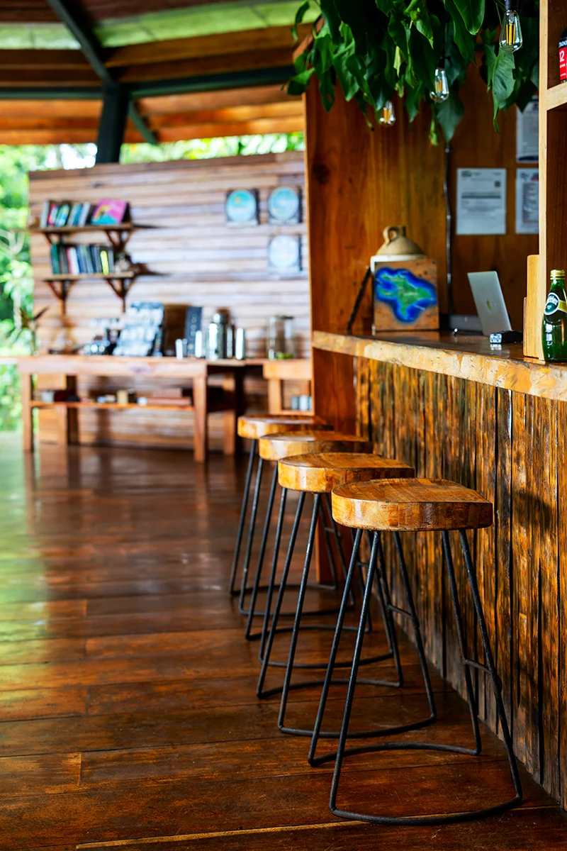 Bar at La Loma Jungle Lodge in Bocas del Toro, Panama