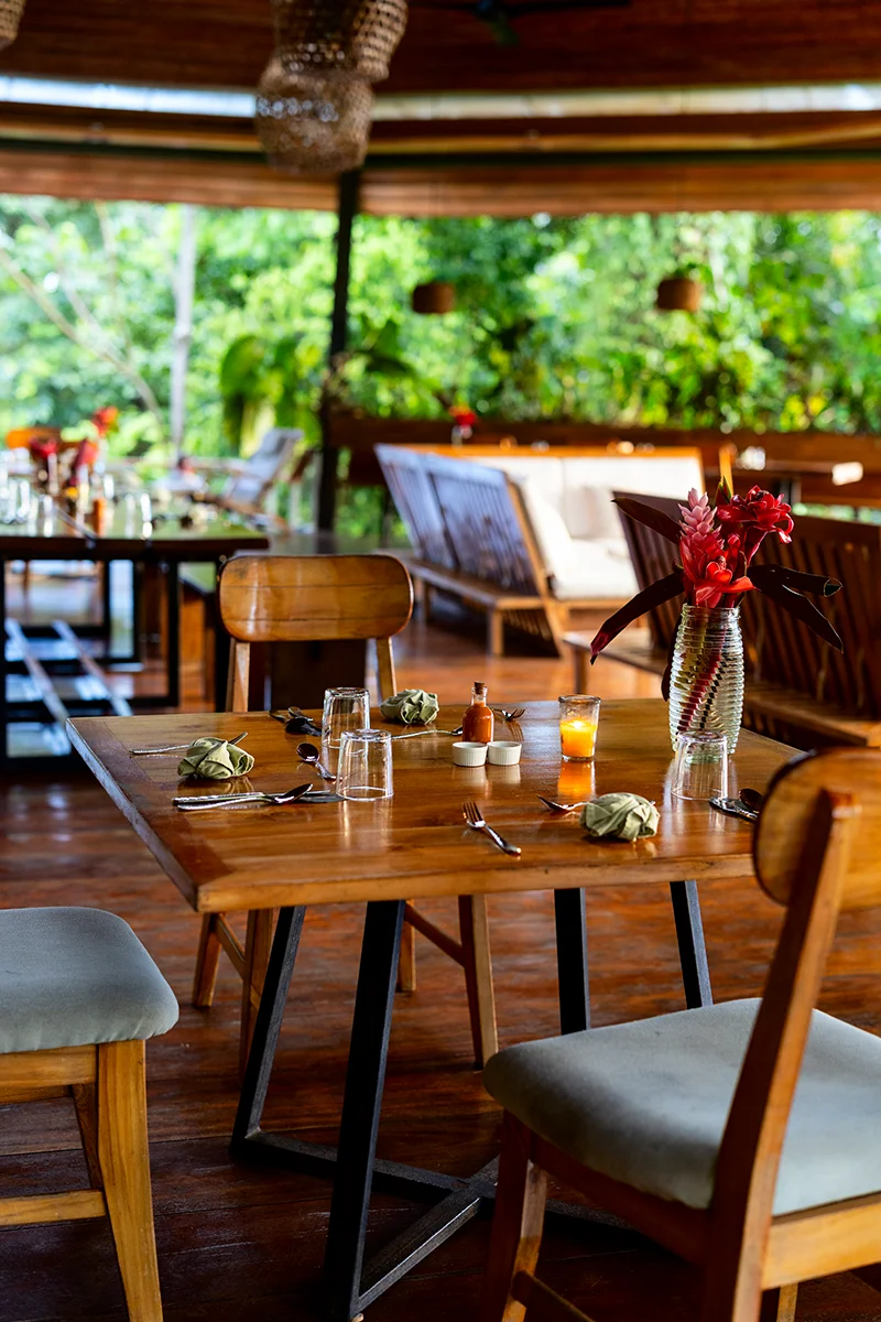 Restaurant at La Loma Jungle Lodge in Bocas del Toro, Panama