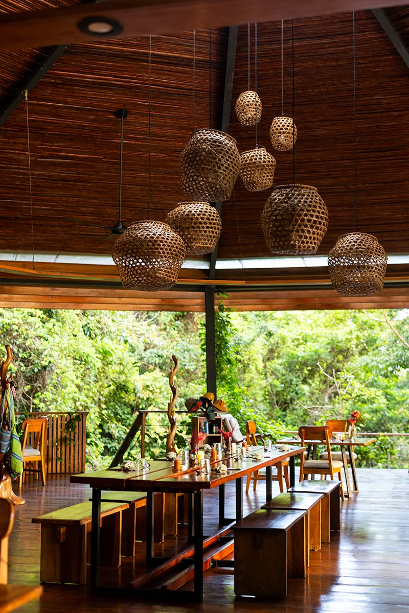 Restaurant at La Loma Jungle Lodge in Bocas del Toro, Panama