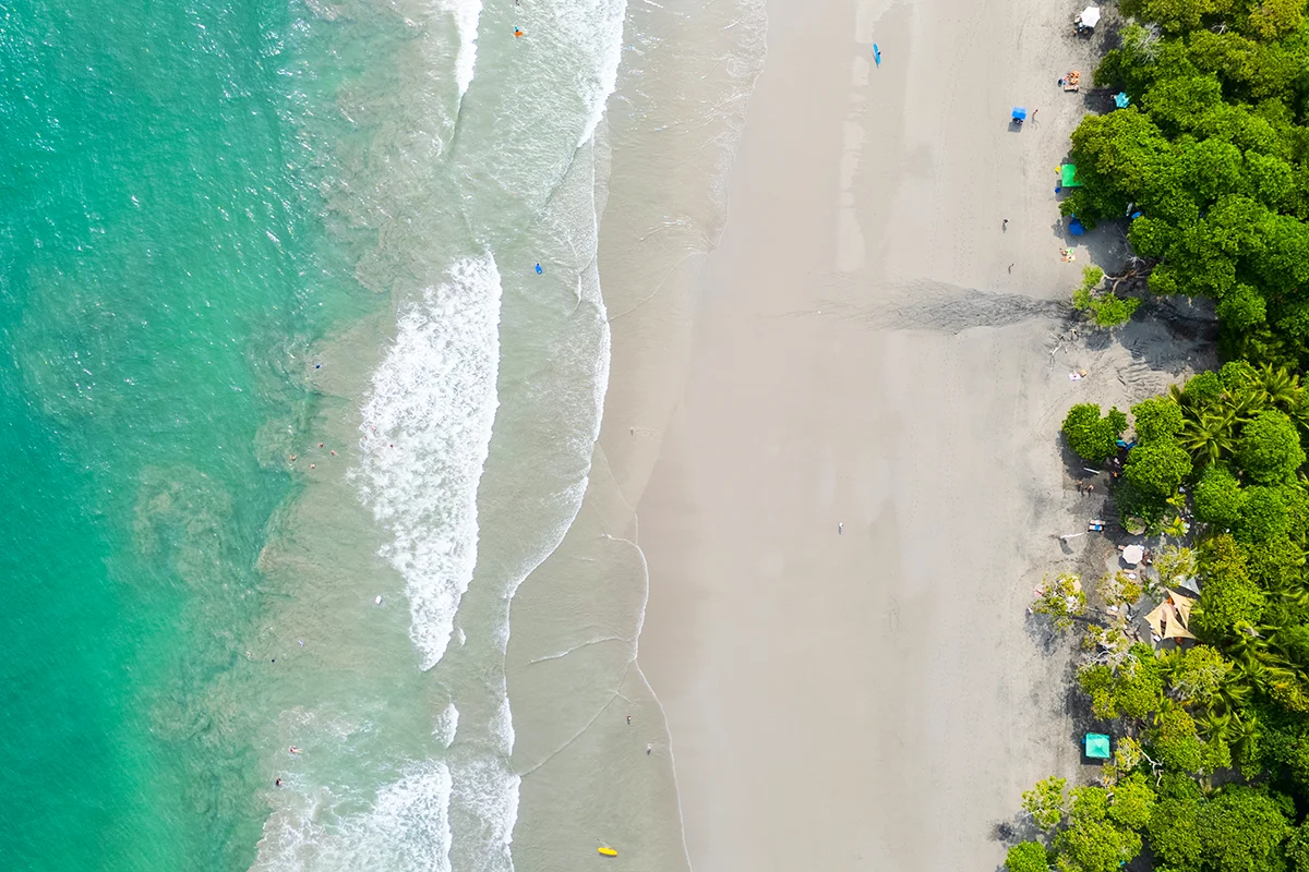 Espadilla Norte Beach in Manuel Antonio from above