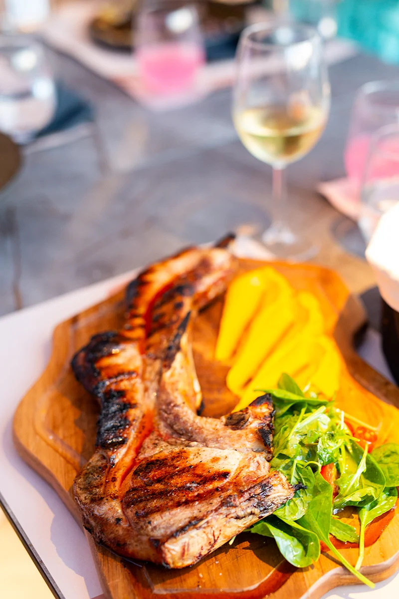 Grilled meat served at one of the best Milos restaurants