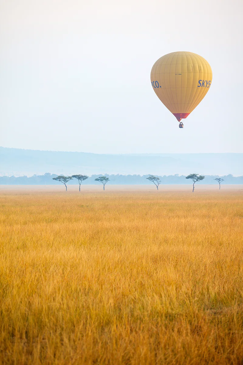 Hot air balloon safari in Masai Mara, Kenya