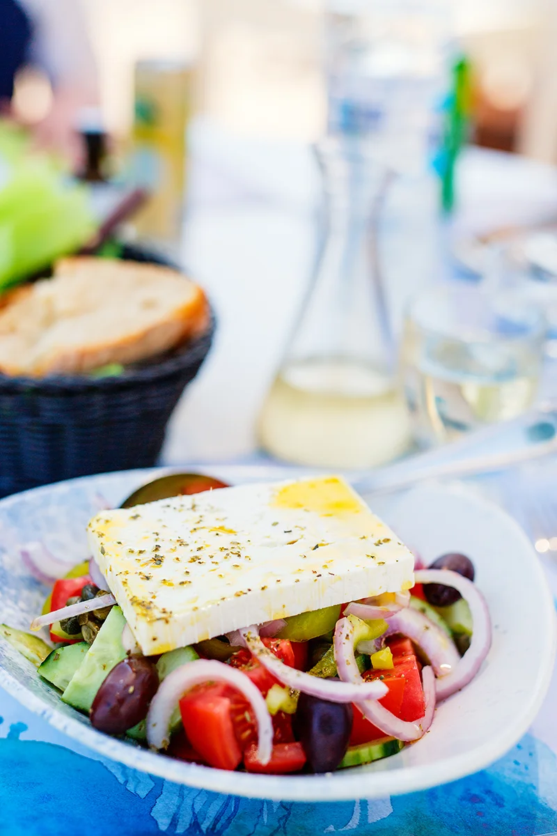 Traditional Greek salad at Medusa restaurant