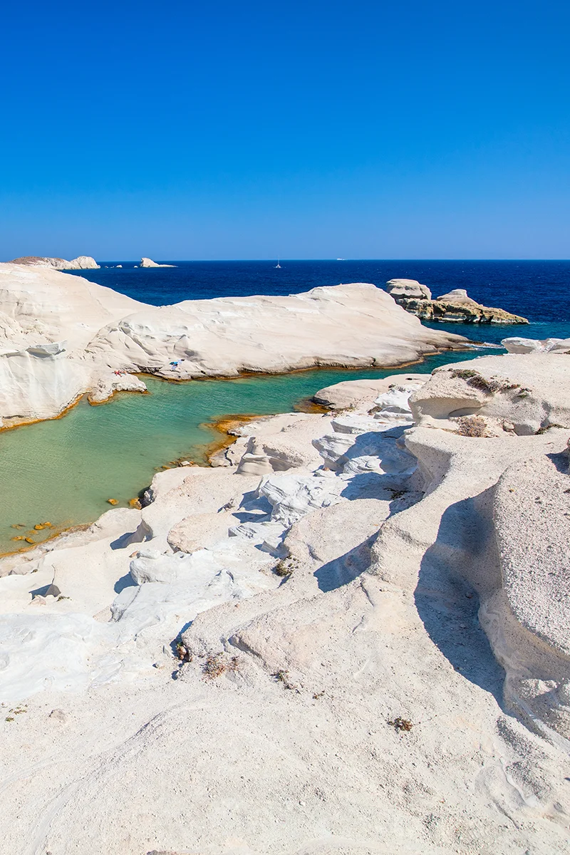 Iconic Sarakiniko Beach in Milos