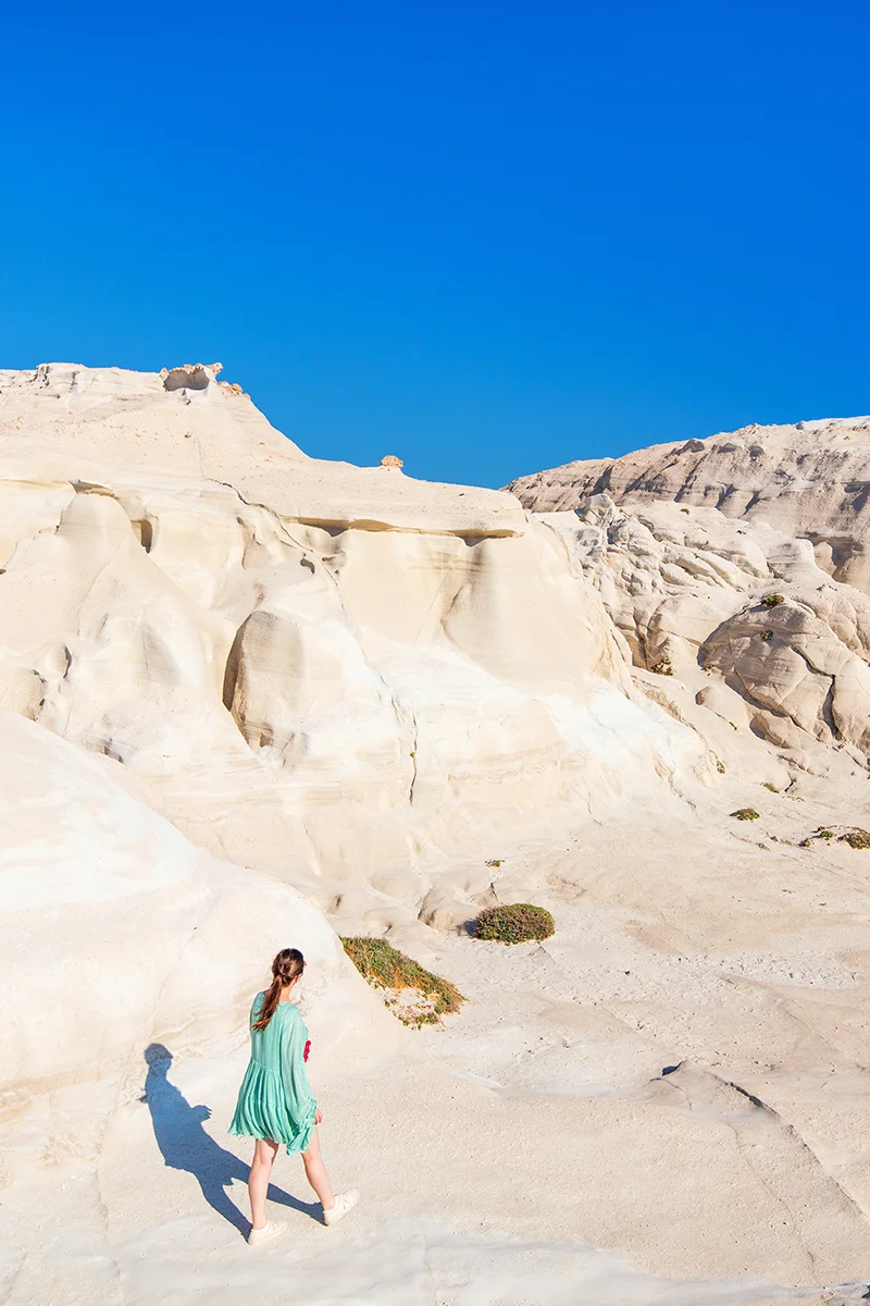 Iconic Sarakiniko Beach in Milos