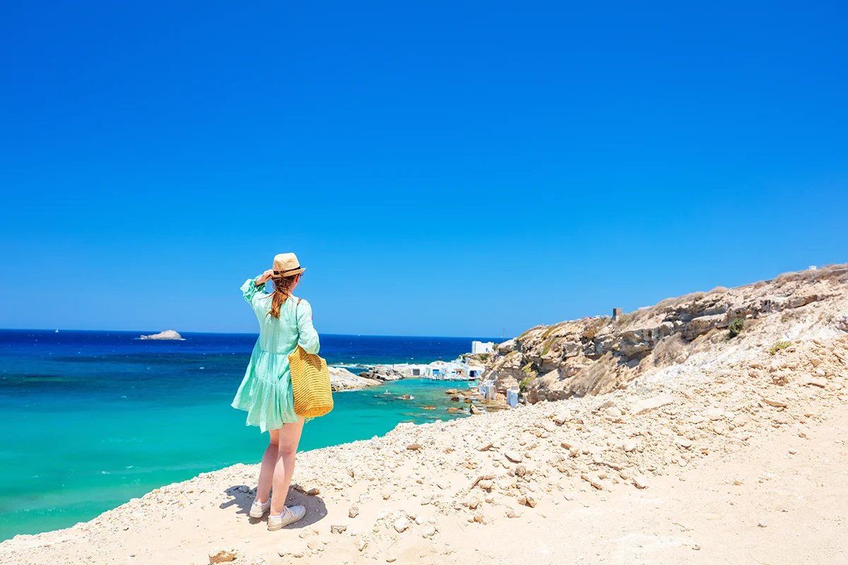Tourkothalassa Beach near Mandrakia in Milos