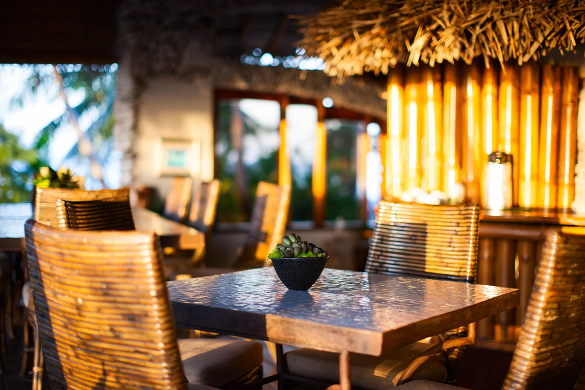 Ninamu resort dining room interior design details
