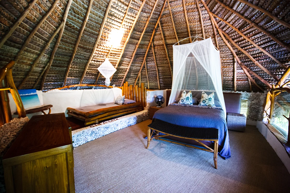 Bedroom interior at Ninamu resort bungalow