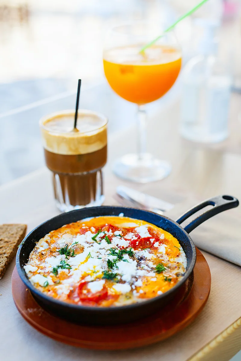 Shakshuka breakfast at OKTO restaurant