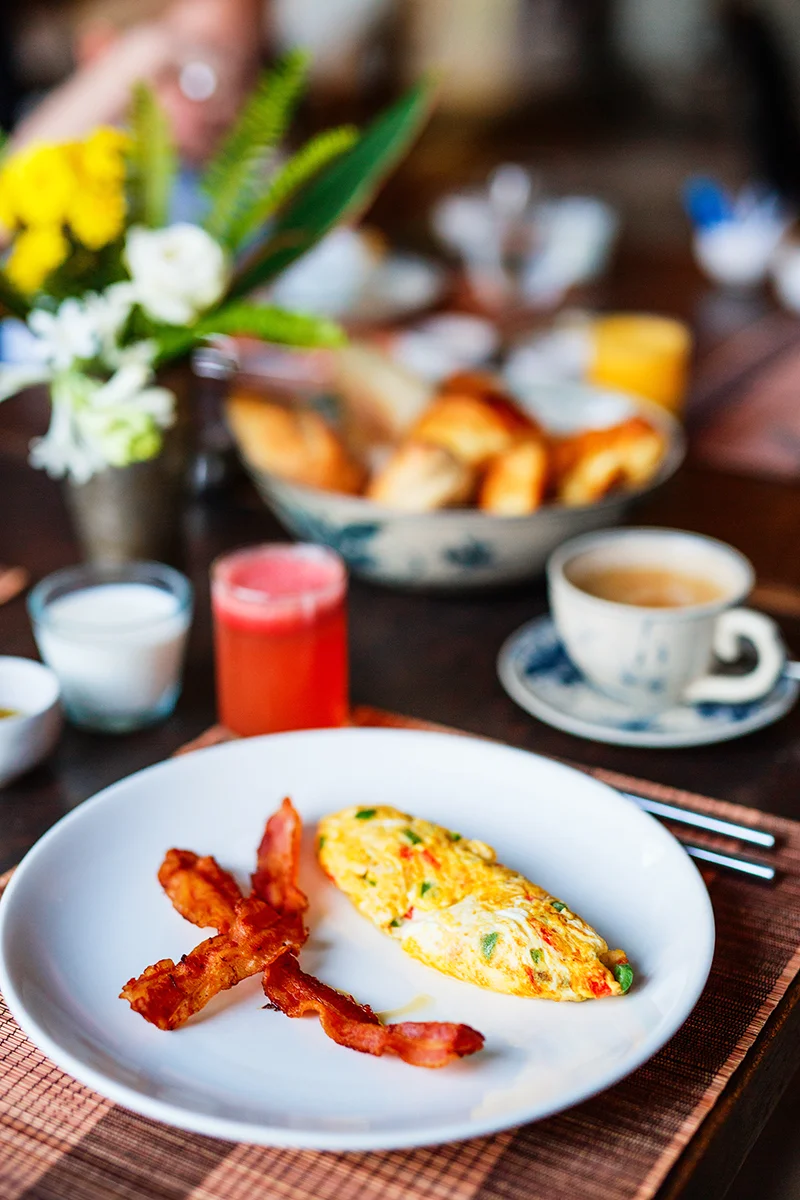 Delicious omelet breakfast at Sala Lodges boutique hotel