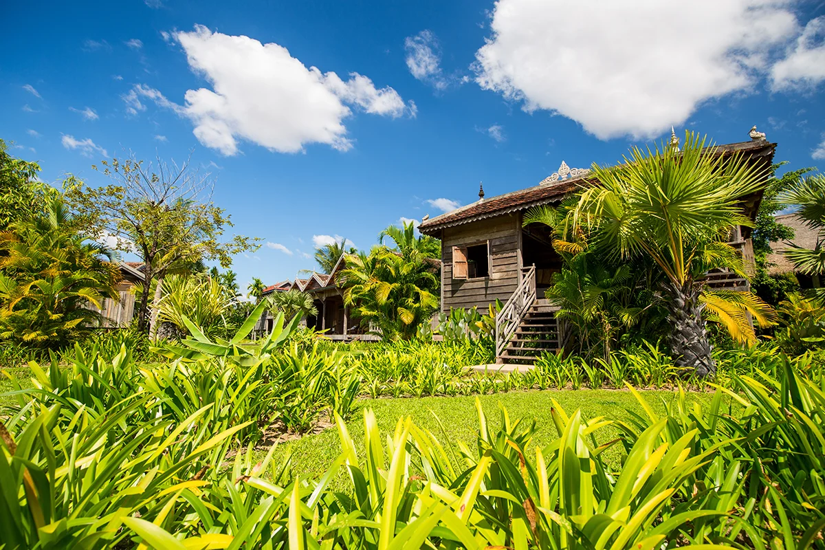 Authentic Cambodian houses in Sala Lodges boutique hotel in Siem Reap