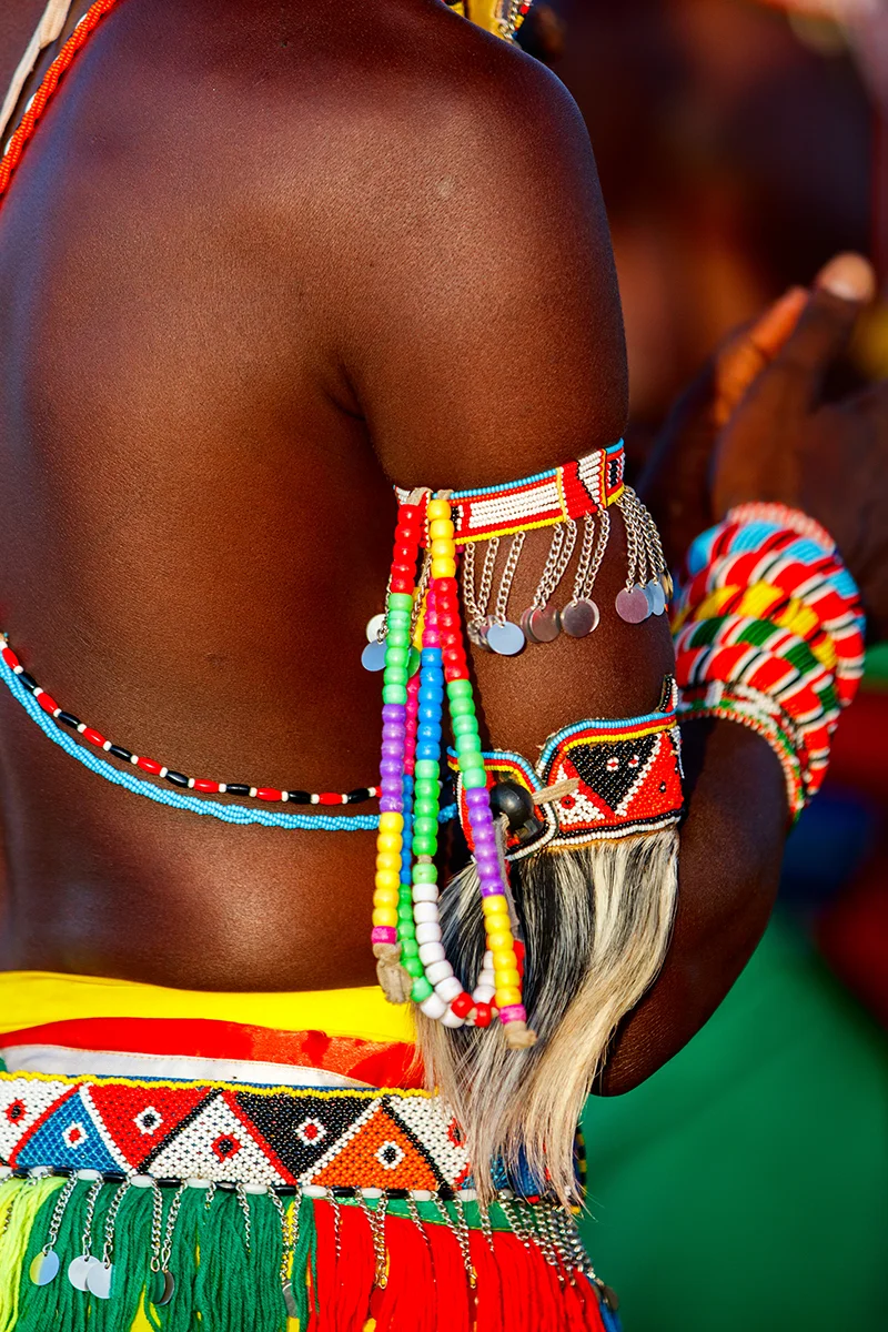 Details of Samburu colorful jewelry