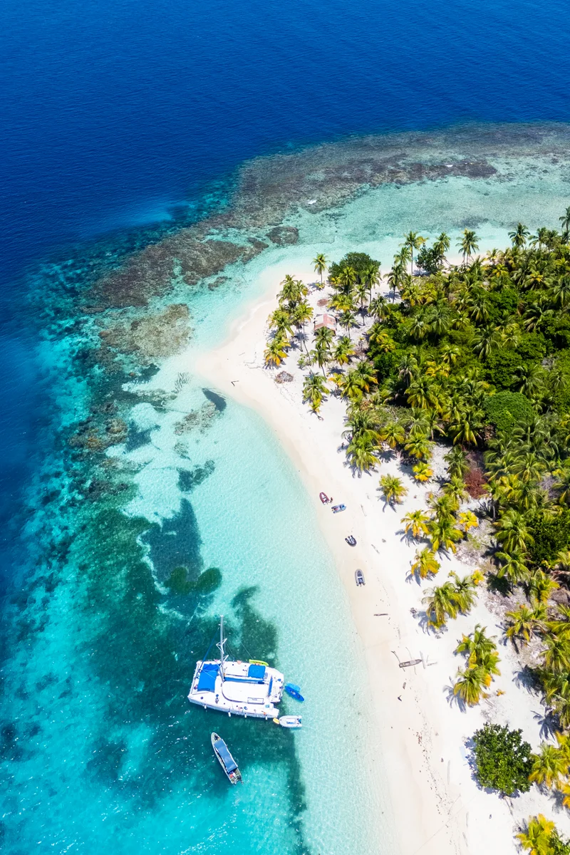 The San Blas Islands in Panama from above