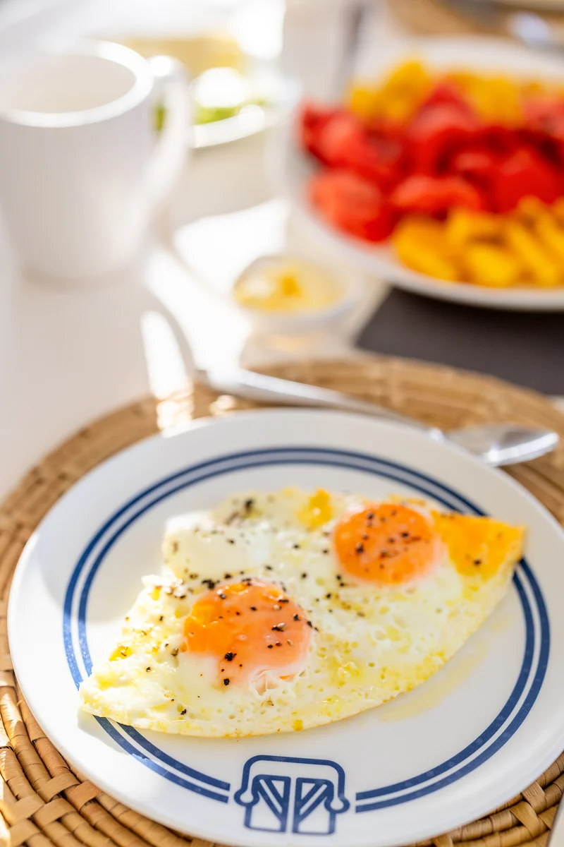 Plate of breakfast eggs